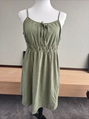 SO Olive Green Spaghetti Strap Mini Dress - NWOT